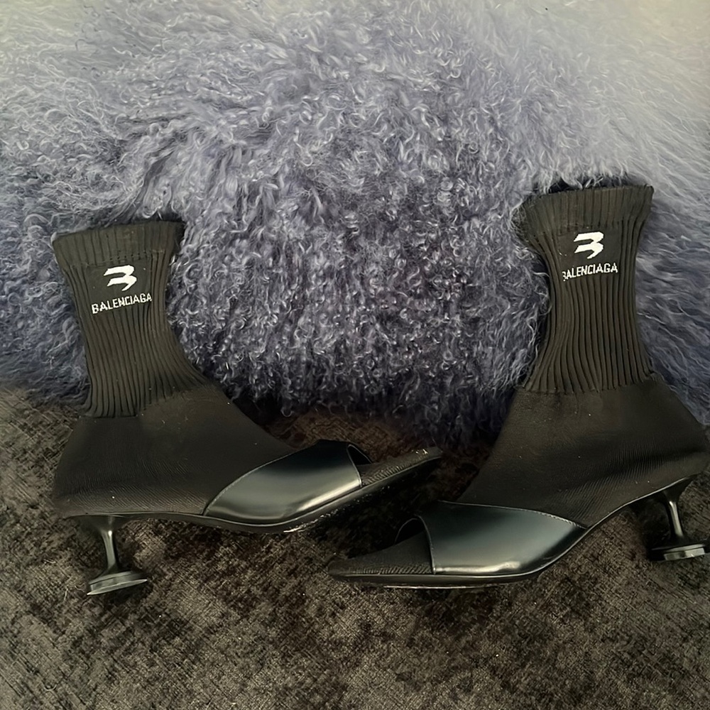 Balenciaga sock heel boots no box no bag